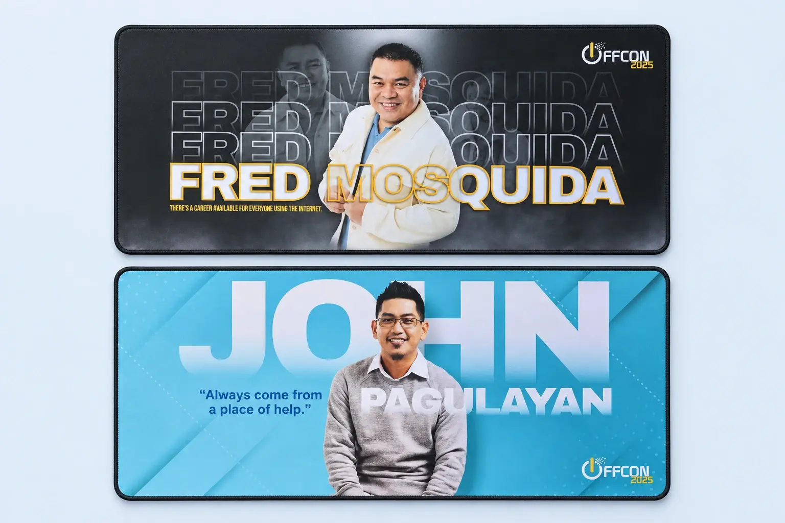 Cloud Blue studio presentation of Personalized Portrait Deskmat Designs 02.