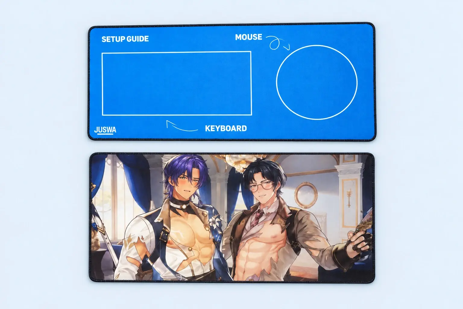 Cloud Blue studio presentation of Blue Layout & Anime Deskmat Designs.