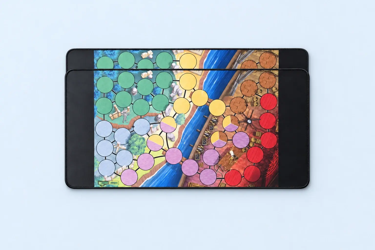 Cloud Blue studio presentation of Multicolor Circle Board Mat.