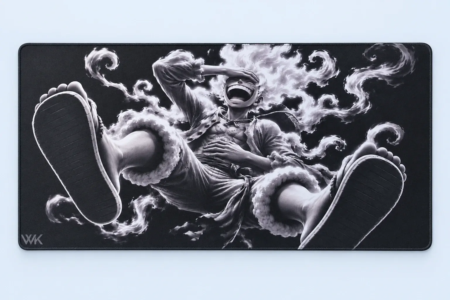 Cloud Blue studio presentation of Monochrome Pirate Character Deskmat.
