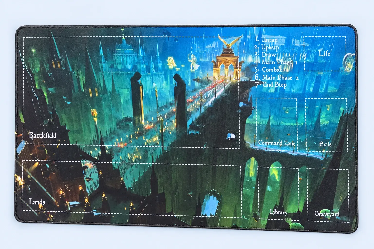 Cloud Blue studio presentation of Fantasy City Playmat.