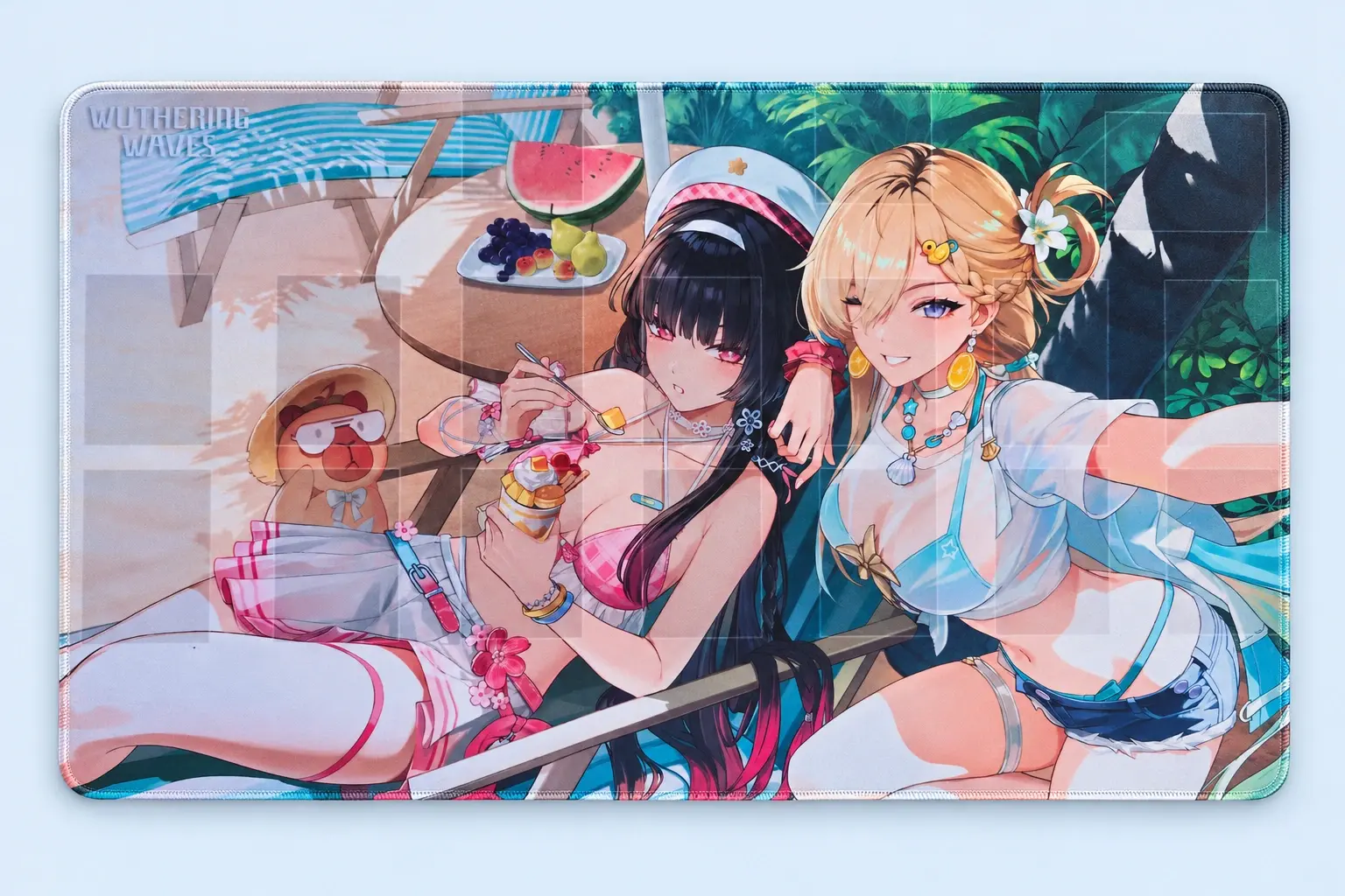 Cloud Blue studio presentation of Summer Anime Card-Zone Playmat.