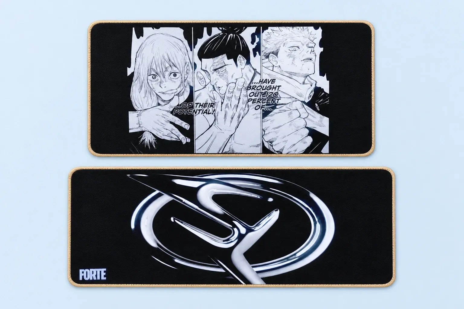 Cloud Blue studio presentation of Monochrome Manga & Gaming Logo Mats.