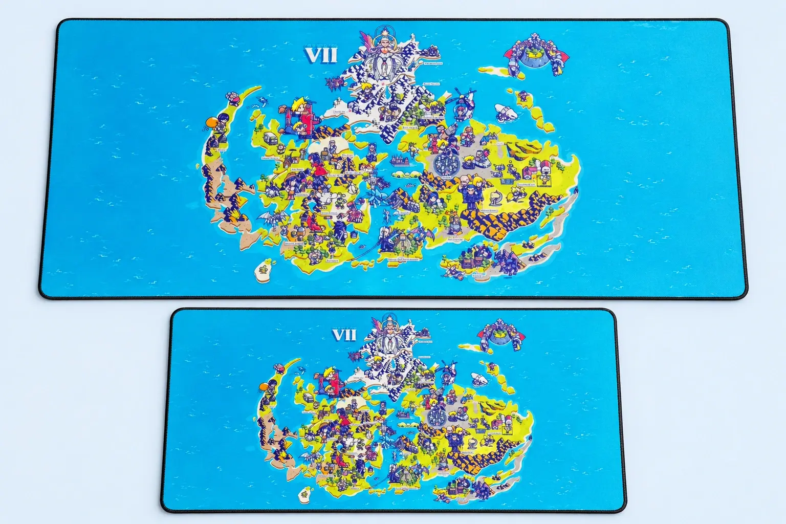 Cloud Blue studio presentation of Blue Fantasy Map Deskmats.