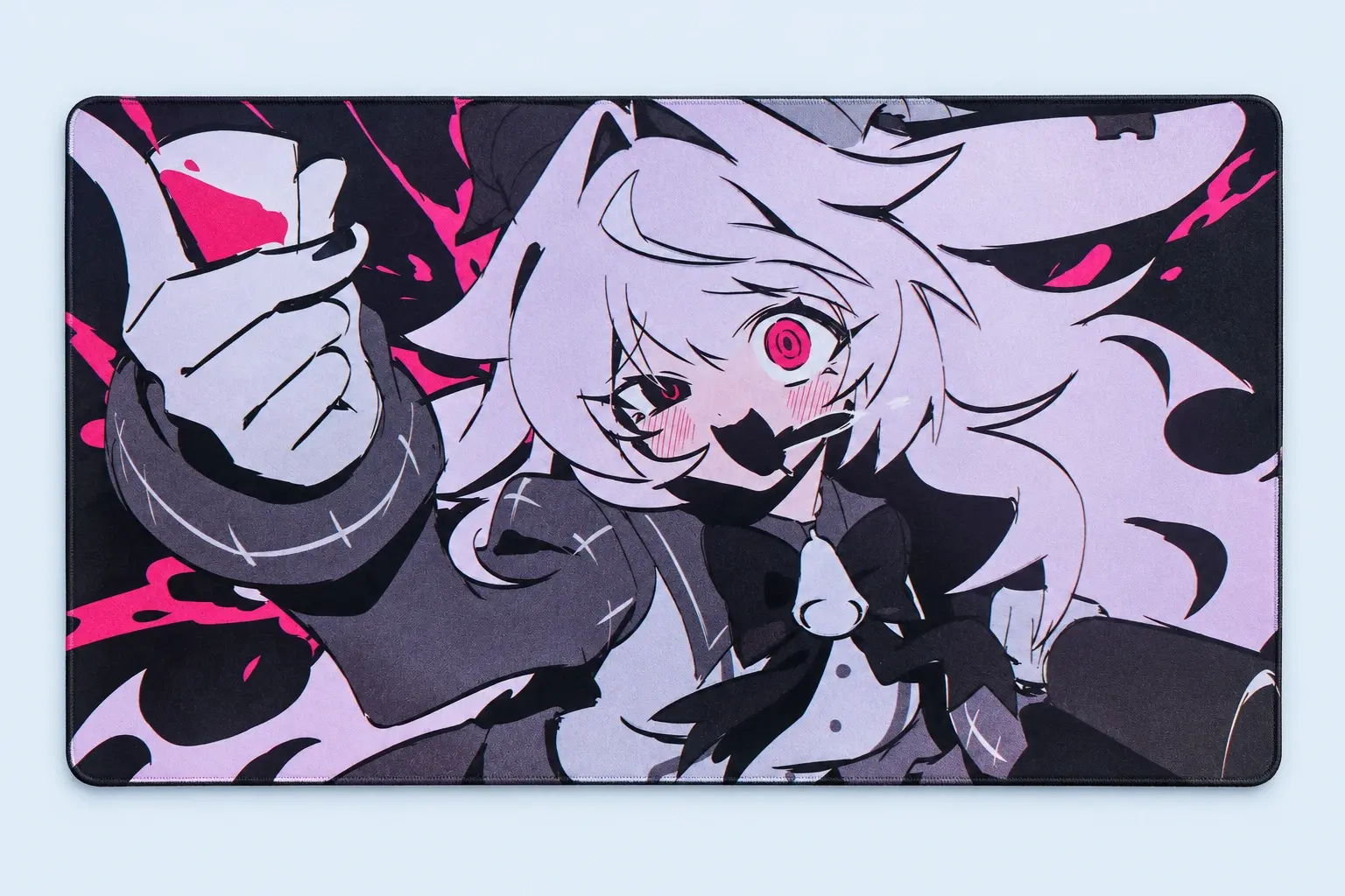 Cloud Blue studio presentation of Monochrome Character Deskmat.