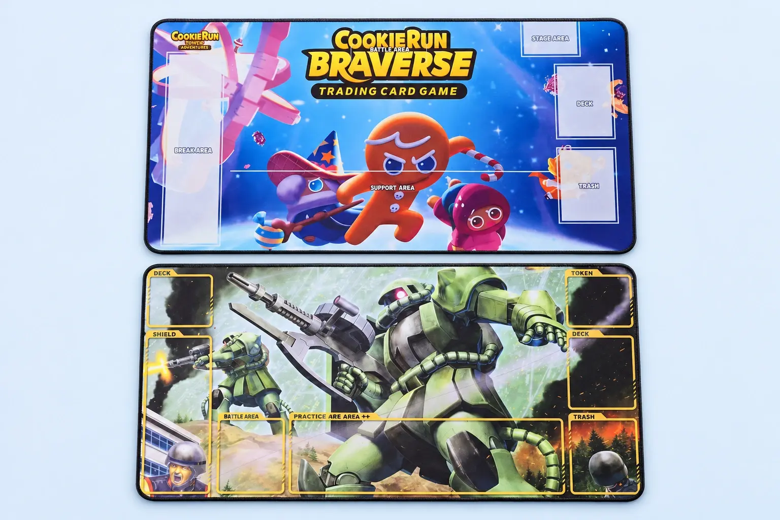 Cloud Blue studio presentation of CookieRun & Mecha Playmat Designs.