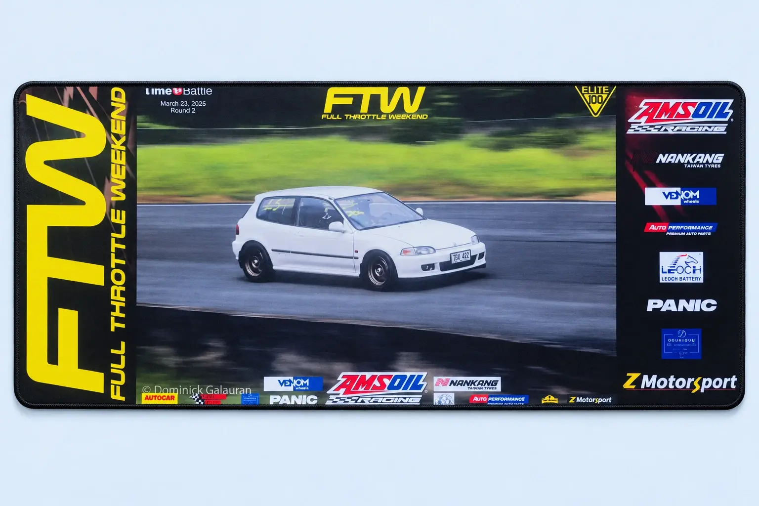Cloud Blue studio presentation of Automotive Club Deskmat.