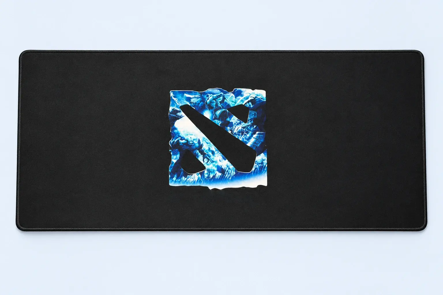 Cloud Blue studio presentation of Black Gaming Logo Deskmat.