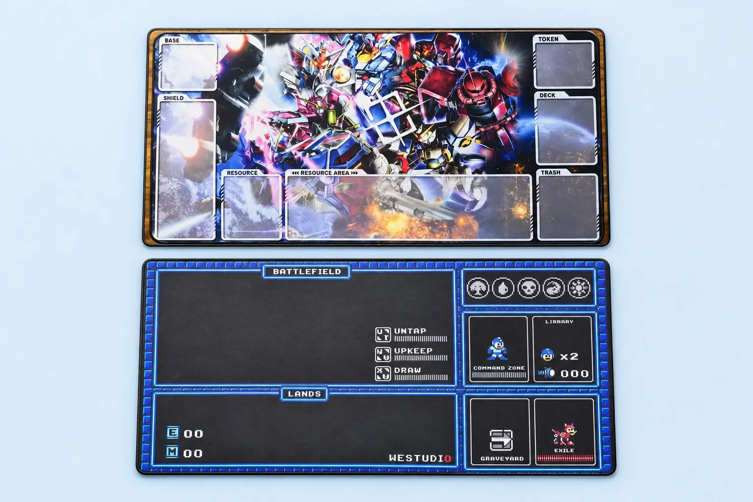 Cloud Blue studio presentation of Fantasy Battle & Dark Card-Zone Playmats.