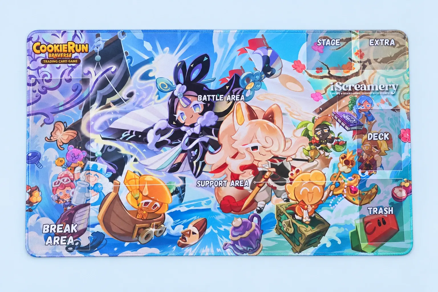 Cloud Blue studio presentation of CookieRun Pastel Character Playmat.