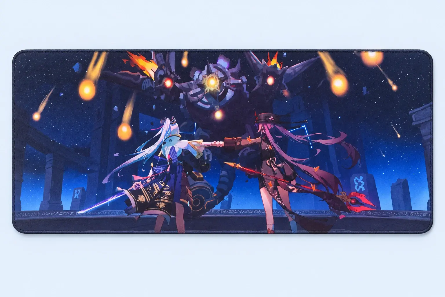 Cloud Blue studio presentation of Dark Fantasy Character Deskmat.