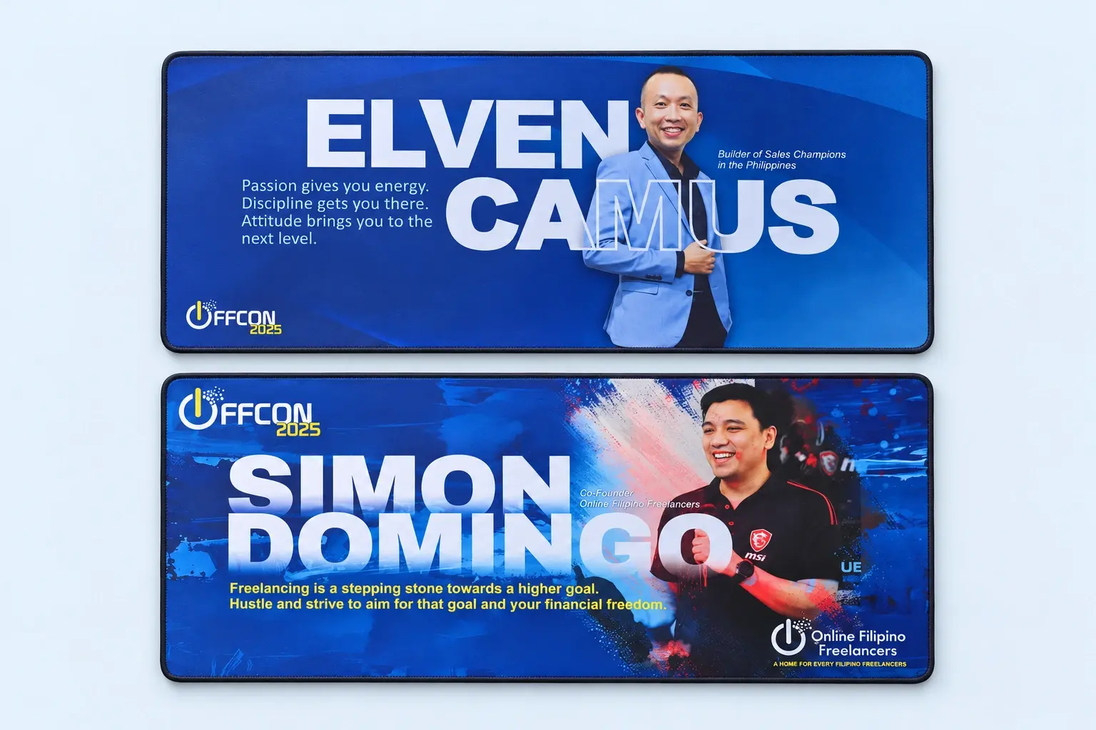 Cloud Blue studio presentation of Personalized Portrait Deskmat Designs 03.