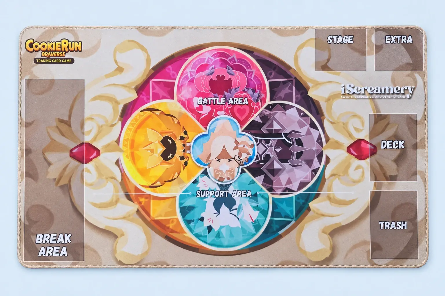 Cloud Blue studio presentation of CookieRun Circle Character Playmat.