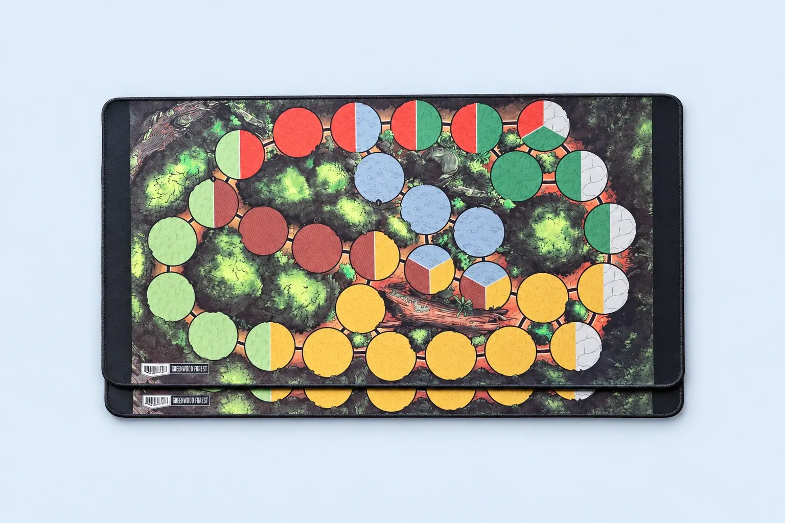 Cloud Blue studio presentation of Dark Multicolor Circle Board Mat.