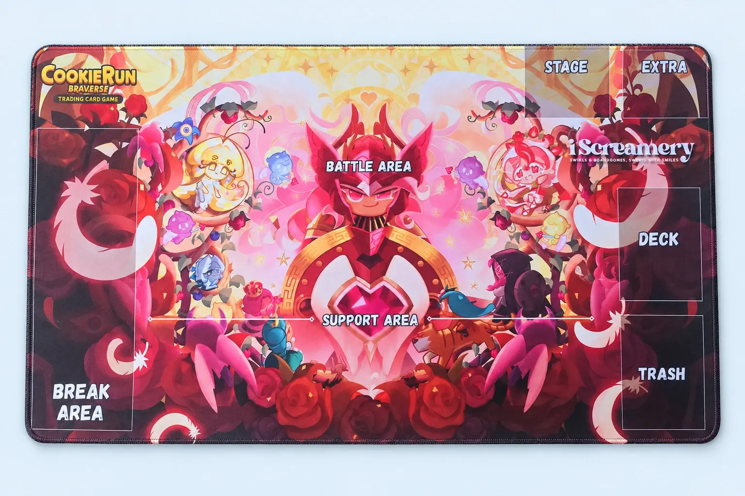 Cloud Blue studio presentation of CookieRun Pink Character Playmat.