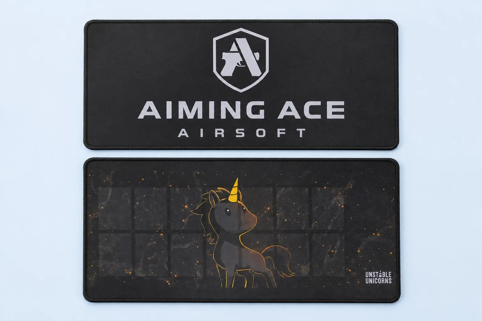 Cloud Blue studio presentation of Aiming Ace & Gold Linework Mats.