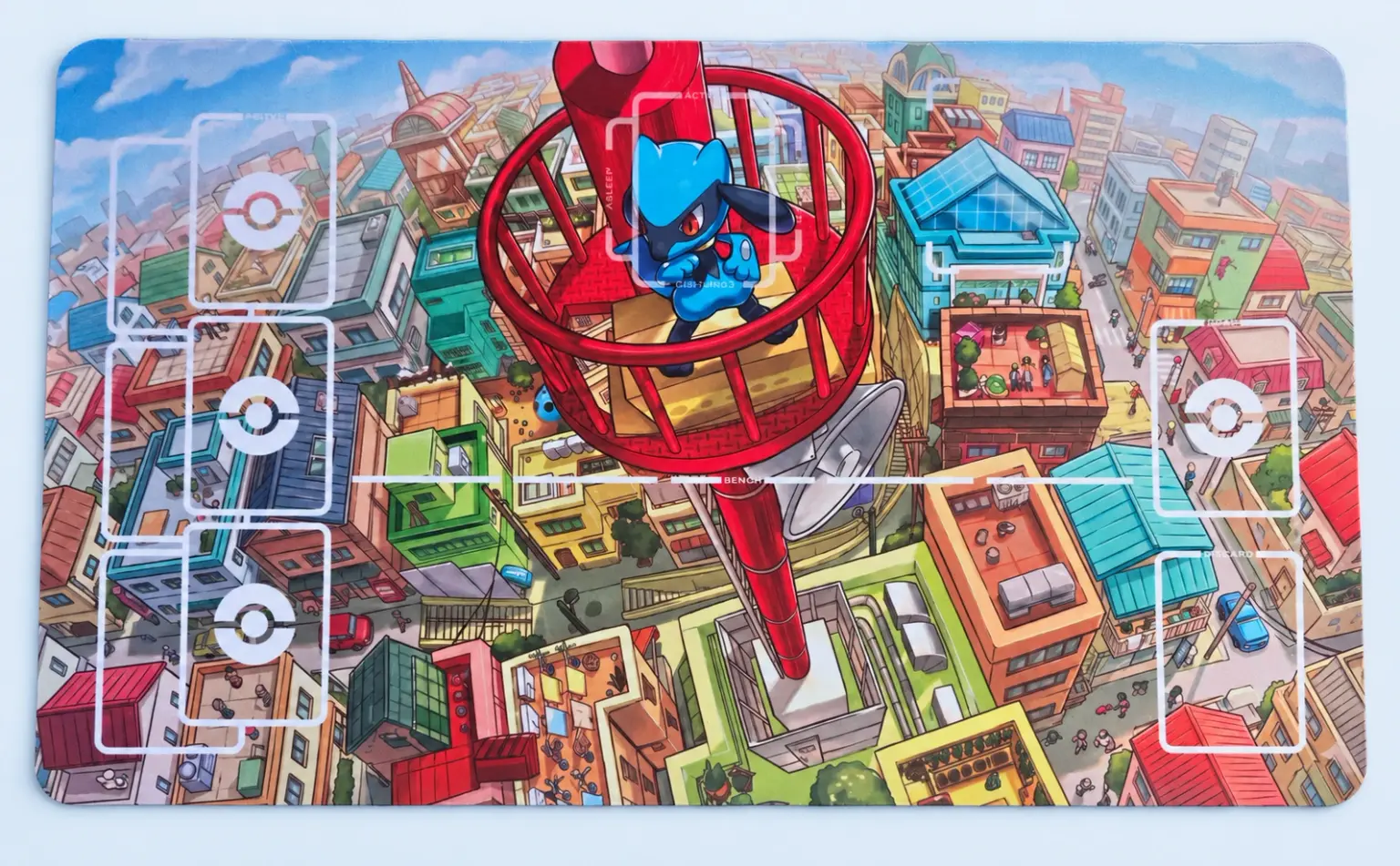 Cloud Blue studio presentation of City Tower Character Playmat.