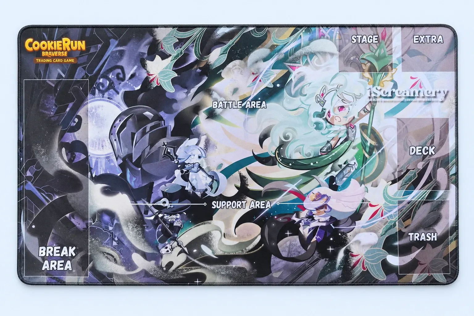 Cloud Blue studio presentation of CookieRun Monochrome Battle Playmat.